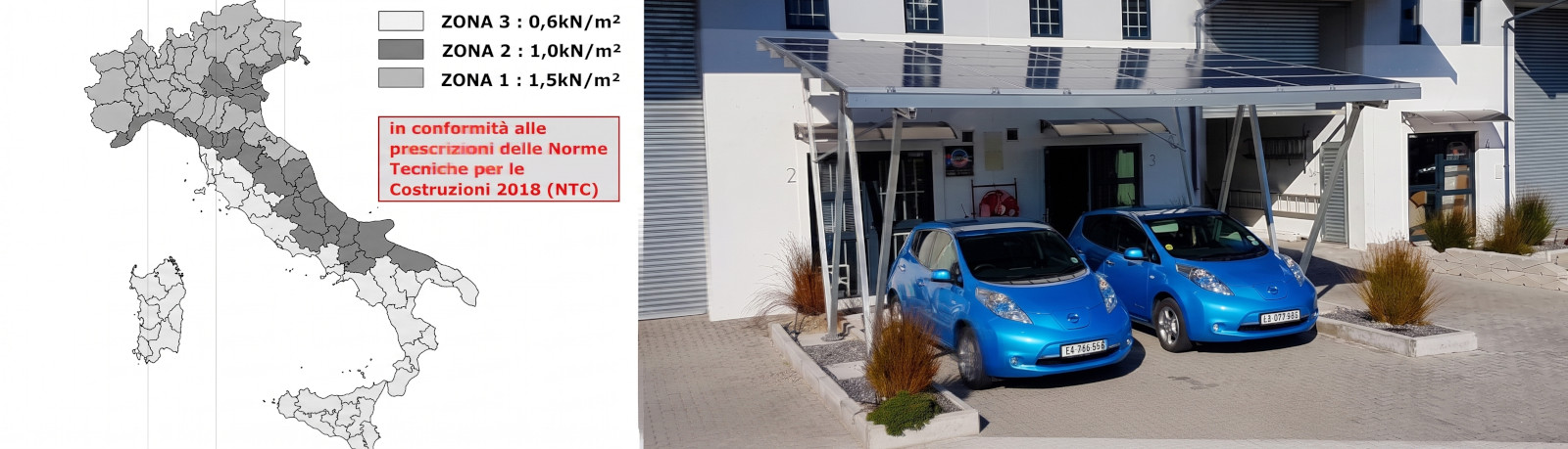 carico neve per pergole pensiline carport fotovoltaici